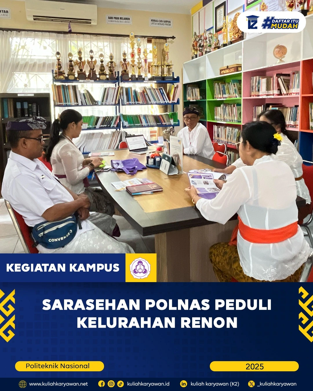 Sarasehan Program Beasiswa Polnas Peduli di Kelurahan Renon